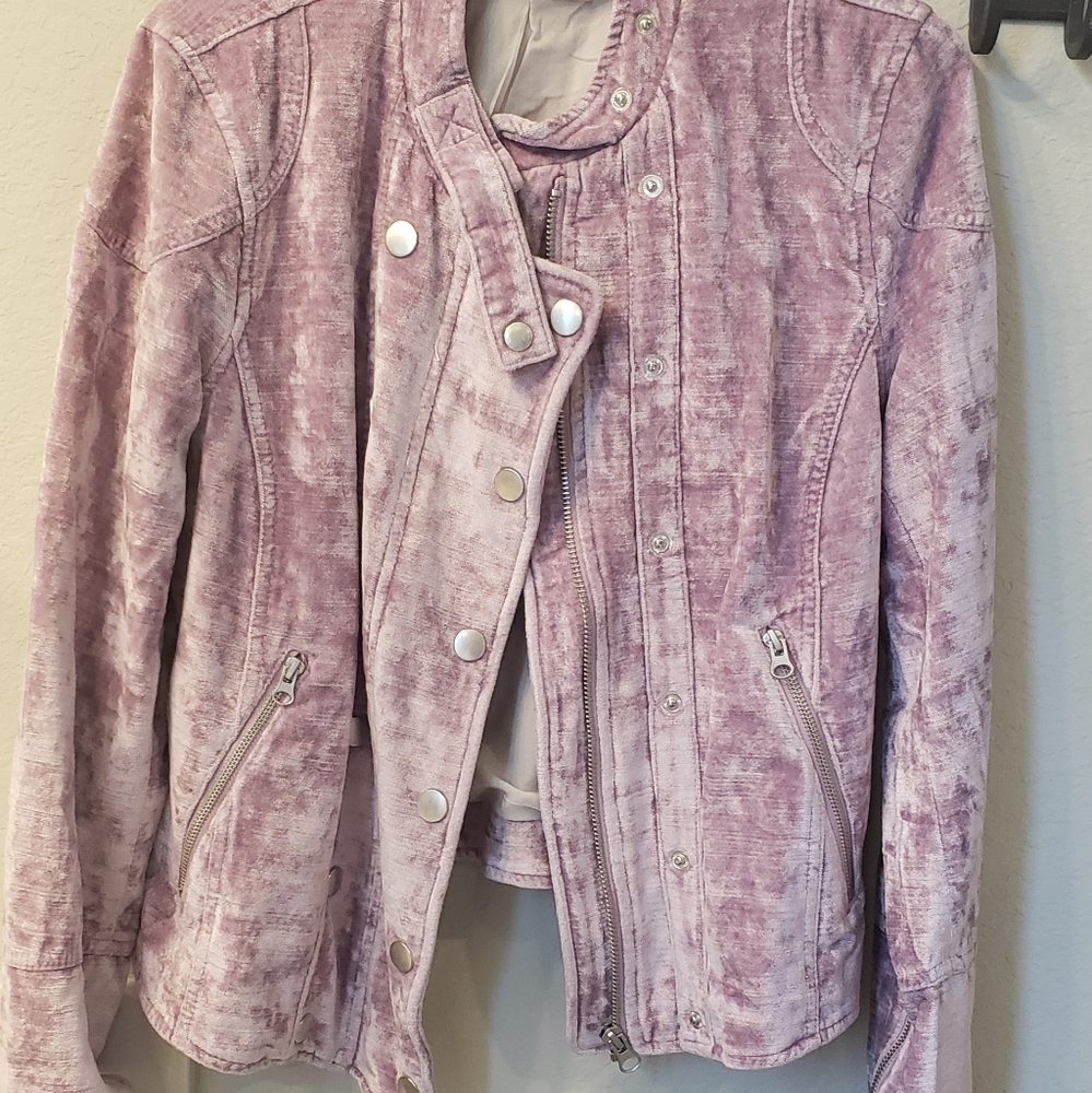 Free People velvet motto jacket